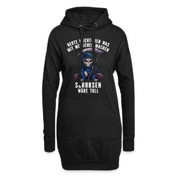 Ironie coquine Travail drôle Sarcasme drôle Antisocial - Sweat-shirt à capuche long Femme - noir - Devant