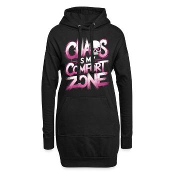Le chaos est mon domaine de bien-être - Sweat-shirt à capuche long Femme - noir - Devant