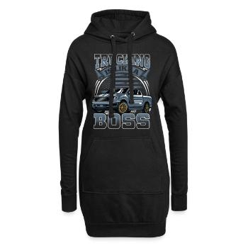Trucking is like a Redneck - Hoodie-Kleid - Schwarz - Vorne