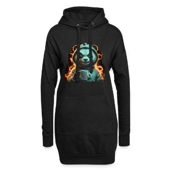 Panda Tshirt Drôle Drôle Humour Sarcasme Bureau - Sweat-shirt à capuche long Femme - noir - Devant