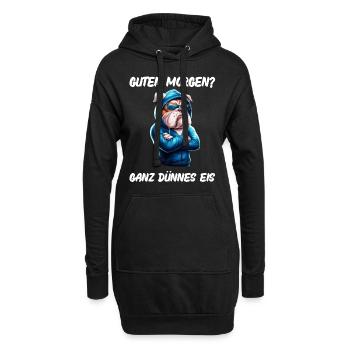 Chien Tshirt Drôle Drôle Humour Sarcasme Bureau - Sweat-shirt à capuche long Femme - noir - Devant