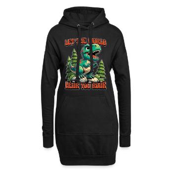 Paleontology Let The World Hear Your Prehistoric - Hoodie-Kleid - Schwarz - Vorne