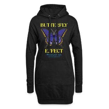 Techno Geschenk Rave Festival Party Musik Tekk EDM - Hoodie-Kleid - Schwarz - Vorne