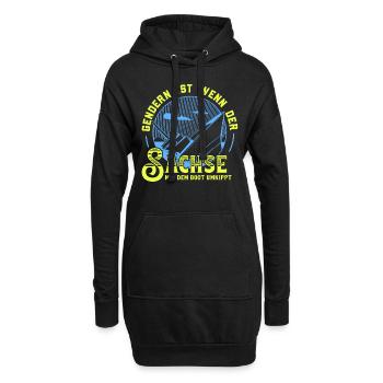 Gendern Tshirt Herren Damen Lustig Witzig Spruch - Hoodie-Kleid - Schwarz - Vorne