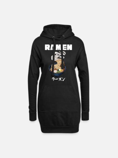 Noodles Ramen Noodles Chibi Asia Noodle Soup Anime - Hoodie Dress - black