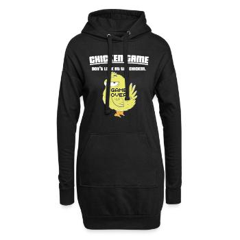 Hühnerspiel Do Not Look Lustig - Hoodie-Kleid - Schwarz - Vorne