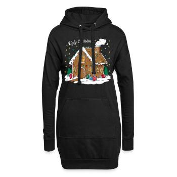 Bier Weihnachten Ugly Noël Noël Saufen Trinke - Sweat-shirt à capuche long Femme - noir - Devant