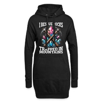 Rockhounding I Rescue Rocks Collecte de minéraux - Sweat-shirt à capuche long Femme - noir - Devant