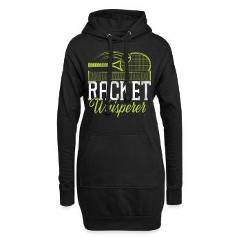 Drôle de joueur de tennis raquette jeu de mots - Sweat-shirt à capuche long Femme - noir - Devant