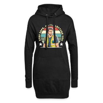 Safety Officer Stay Safe Or Public Safety Officer - Hoodie-Kleid - Schwarz - Vorne