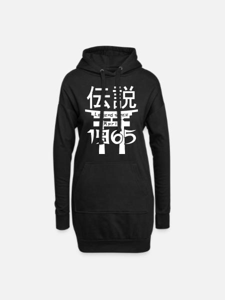 Legend since April 1965 Geburtstag Geschenk - Hoodie-Kleid - Schwarz