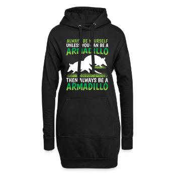 Alors un tatou est un tatou géant - Sweat-shirt à capuche long Femme - noir - Devant