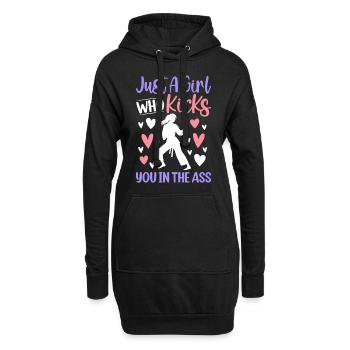 Juste une fille qui vous botte le cul - Judo Girl J - Sweat-shirt à capuche long Femme - noir - Devant