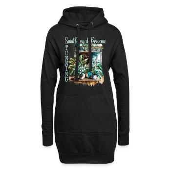Saint Rémy-de-Provence Atemberaubender Blumengarten - Hoodie-Kleid - Schwarz - Vorne