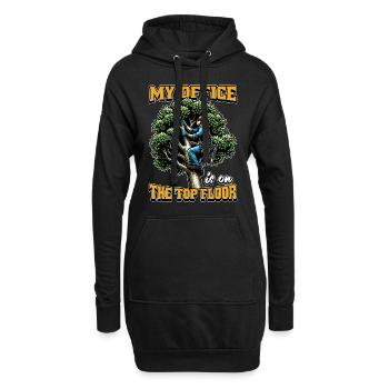 Logging My Office Is On The Top Floor Tree Climber - Hoodie-Kleid - Schwarz - Vorne