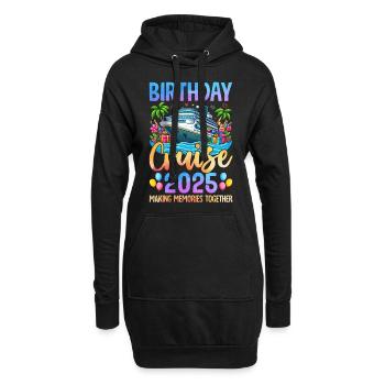 Birthday Cruise 2025 Making Memories Together - Hoodie-Kleid - Schwarz - Vorne