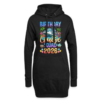 Anniversaire Croisière Squad 2026 - Sweat-shirt à capuche long Femme - noir - Devant