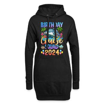 Birthday Cruise Squad 2024 - Hoodie-Kleid - Schwarz - Vorne