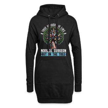 A Tree Surgeon Is Like Horticulture Tree Surgeon - Hoodie-Kleid - Schwarz - Vorne
