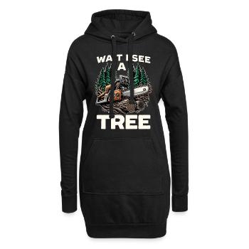 Tree Surgeon Wait I See A Tree Arboriculturist - Hoodie-Kleid - Schwarz - Vorne