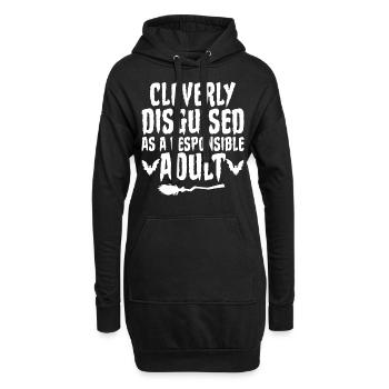 Cleverly Disguised as Responsible Adult - Hoodie Dress - black - Front