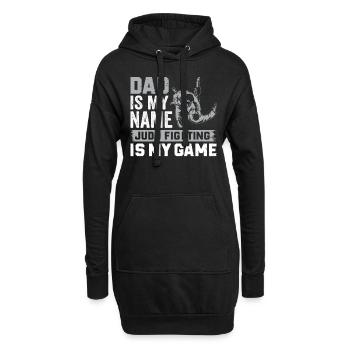 Dad is my name Judo fighting is my game - Daddy Ju - Hoodie-Kleid - Schwarz - Vorne