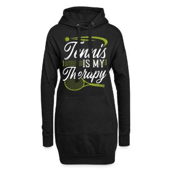 Drôle de joueur de tennis Raquette Tennis - Sweat-shirt à capuche long Femme - noir - Devant