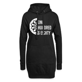 Dart Geschenk Dartboard Dartspieler Bullseye - Hoodie-Kleid - Schwarz - Vorne