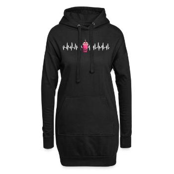 Bubble Tea Boba BubbleTea Kawaii Japan Tea Kpop - Hoodie-Kleid - Schwarz - Vorne