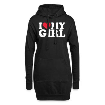 Petite amie Petite amie Relation Couple Amour Couple - Sweat-shirt à capuche long Femme - noir - Devant