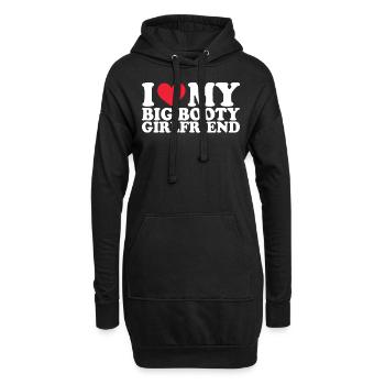 Petite amie Petite amie Relation Couple Amour Couple - Sweat-shirt à capuche long Femme - noir - Devant