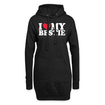 Petite amie Petite amie Relation Couple Amour Couple - Sweat-shirt à capuche long Femme - noir - Devant