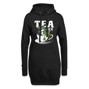 Tea Rex - Un T-Rex dans le T-Rex - Jeu de Mots - Sweat-shirt à capuche long Femme - noir - Devant