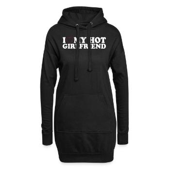Petite amie Petite amie Relation Couple Amour Couple - Sweat-shirt à capuche long Femme - noir - Devant