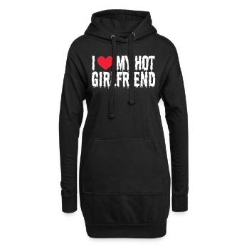Petite amie Petite amie Relation Couple Amour Couple - Sweat-shirt à capuche long Femme - noir - Devant