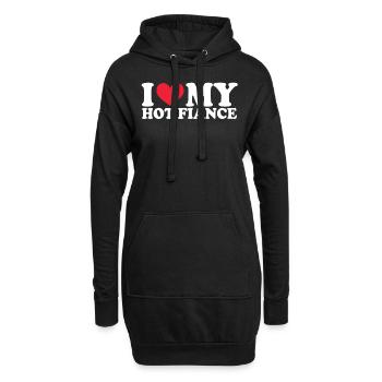 Petite amie Petite amie Relation Couple Amour Couple - Sweat-shirt à capuche long Femme - noir - Devant