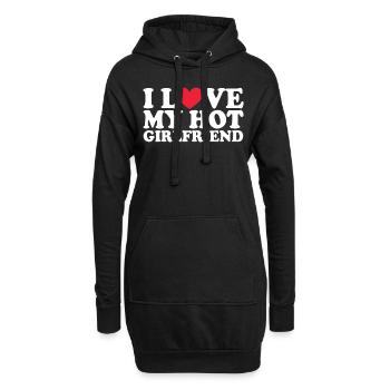 Petite amie Petite amie Relation Couple Amour Couple - Sweat-shirt à capuche long Femme - noir - Devant