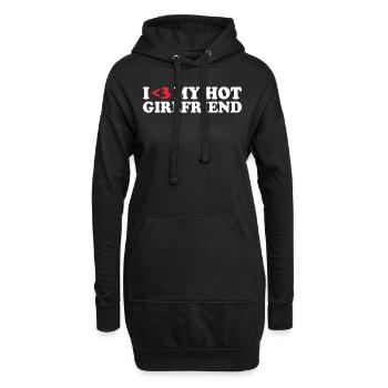 Petite amie Petite amie Relation Couple Amour Couple - Sweat-shirt à capuche long Femme - noir - Devant