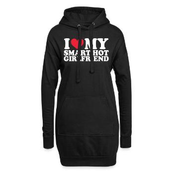 Petite amie Petite amie Relation Couple Amour Couple - Sweat-shirt à capuche long Femme - noir - Devant