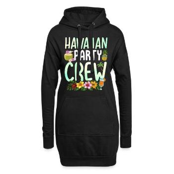 Hawaii Party Crew - Hoodie-Kleid - Schwarz - Vorne