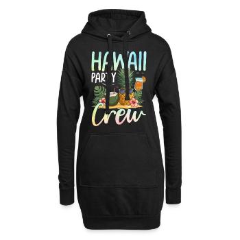 Hawaii Party Crew - Hoodie-Kleid - Schwarz - Vorne