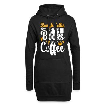 Rough Collie Books Café - Rough Collie - Sweat-shirt à capuche long Femme - noir - Devant
