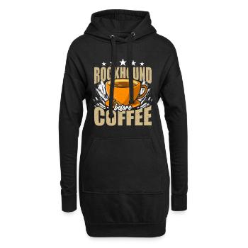 Rockhound Before Coffee Minéralogiste Amateur de café - Sweat-shirt à capuche long Femme - noir - Devant