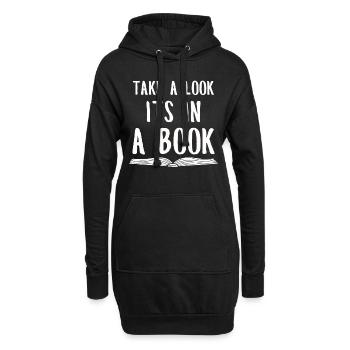 Livre Livres Bibliothèque Lecture Littérature Lire Livres - Sweat-shirt à capuche long Femme - noir - Devant