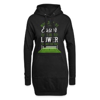 drôle de raquette de joueur de tennis - Sweat-shirt à capuche long Femme - noir - Devant