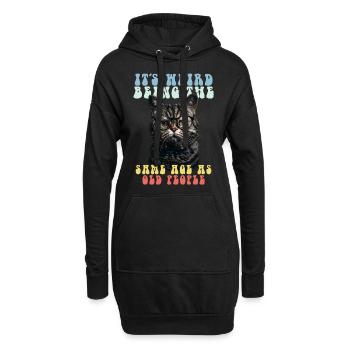 Drôles de chats disant adultes personnes âgées grand-mère grand-père - Sweat-shirt à capuche long Femme - noir - Devant