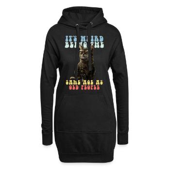 Drôles de chats disant adultes personnes âgées grand-mère grand-père - Sweat-shirt à capuche long Femme - noir - Devant