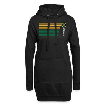 Jamaica Jamaika Rasta Raggea Rastafari Flagge - Hoodie-Kleid - Schwarz - Vorne