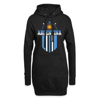 Argentinien Geschenk Argentina Argentine Flagge - Hoodie-Kleid - Schwarz - Vorne