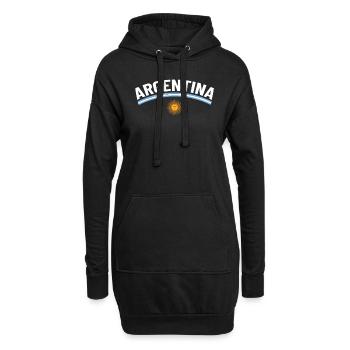 Argentinien Geschenk Argentina Argentine Flagge - Hoodie-Kleid - Schwarz - Vorne